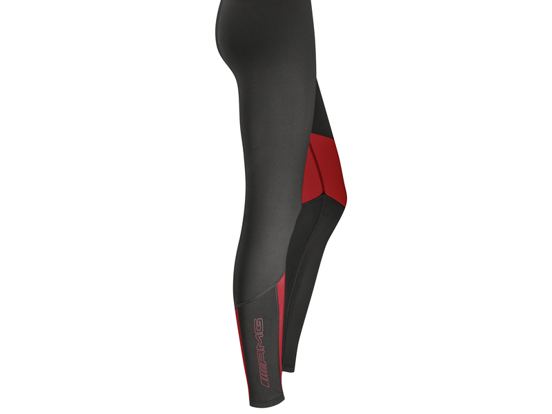 Pantaloni sportivi AMG da donna, nero / rosso, B66959549