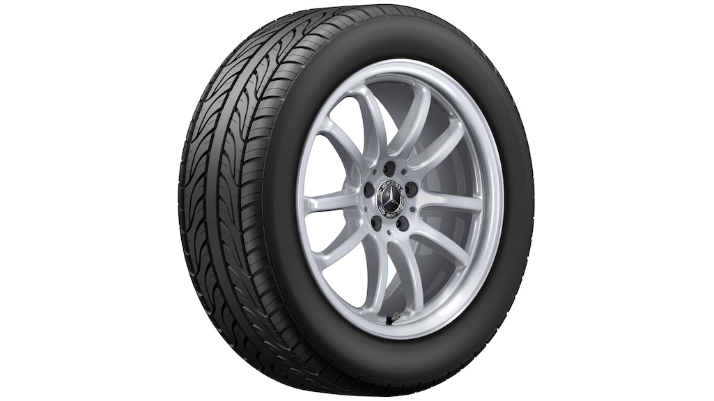 Ruota a più razze verniciata in argento vanadio, Goodyear, UltraGrip Performance + MO, 235/55 R19 105H XL, Inverno, Q440141411020G1