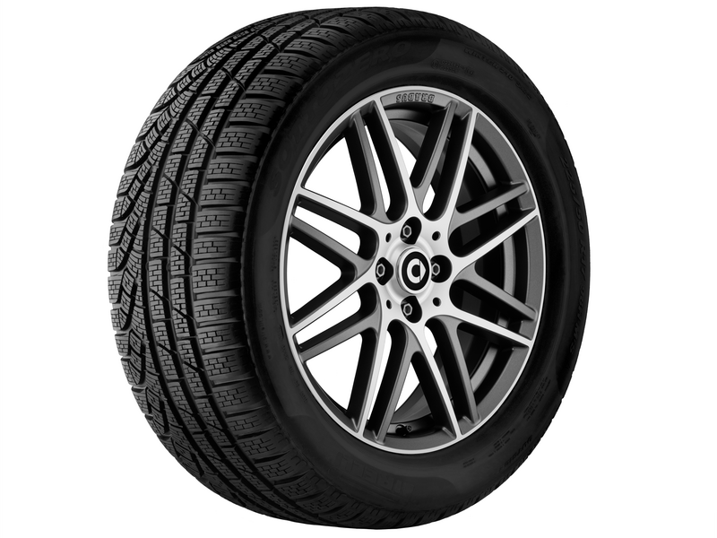 Cerchio in lega BRABUS Monoblock IX, 40,6 cm (16 pollici), lucido, smart, 185/50 R16/, grigio, A4534010801