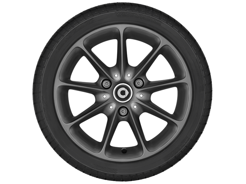 Cerchi in lega a 9 razze, 38,1 cm (15 pollici), smart, 155/60 R15/, grigio Himalaya, A45140102027756