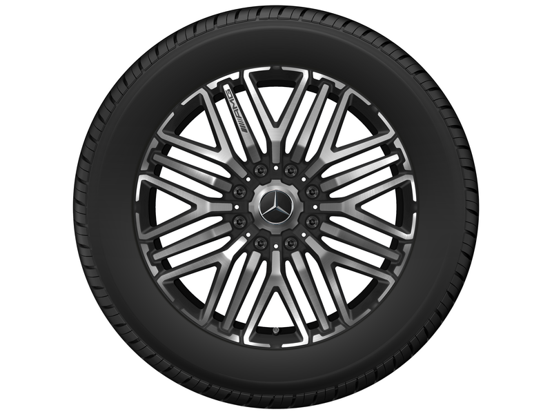 Cerchio forgiato AMG a razze incrociate, 55,9 cm (22 pollici), lucido, Classe G, 325/55 R22/, nero opaco, A46340140007X36