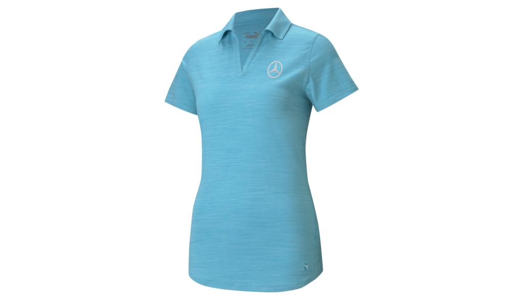 Polo da golf da donna, turchese, B66450452