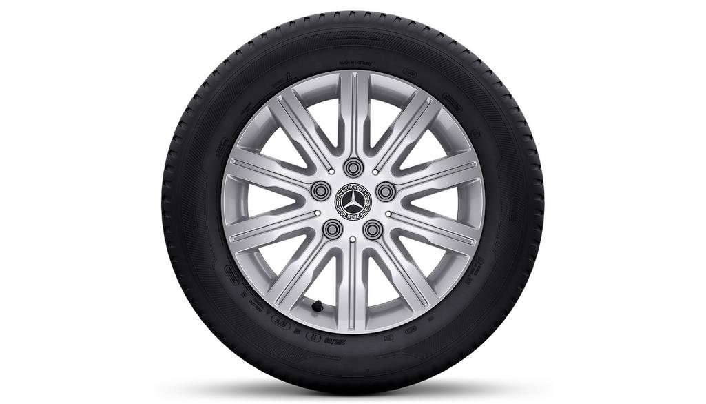 Cerchio a 10 razze, 40,6 cm (16 pollici), Classe T/Citan/eCitan, 205/60 R16/, argento vanadio, A42040106007X45