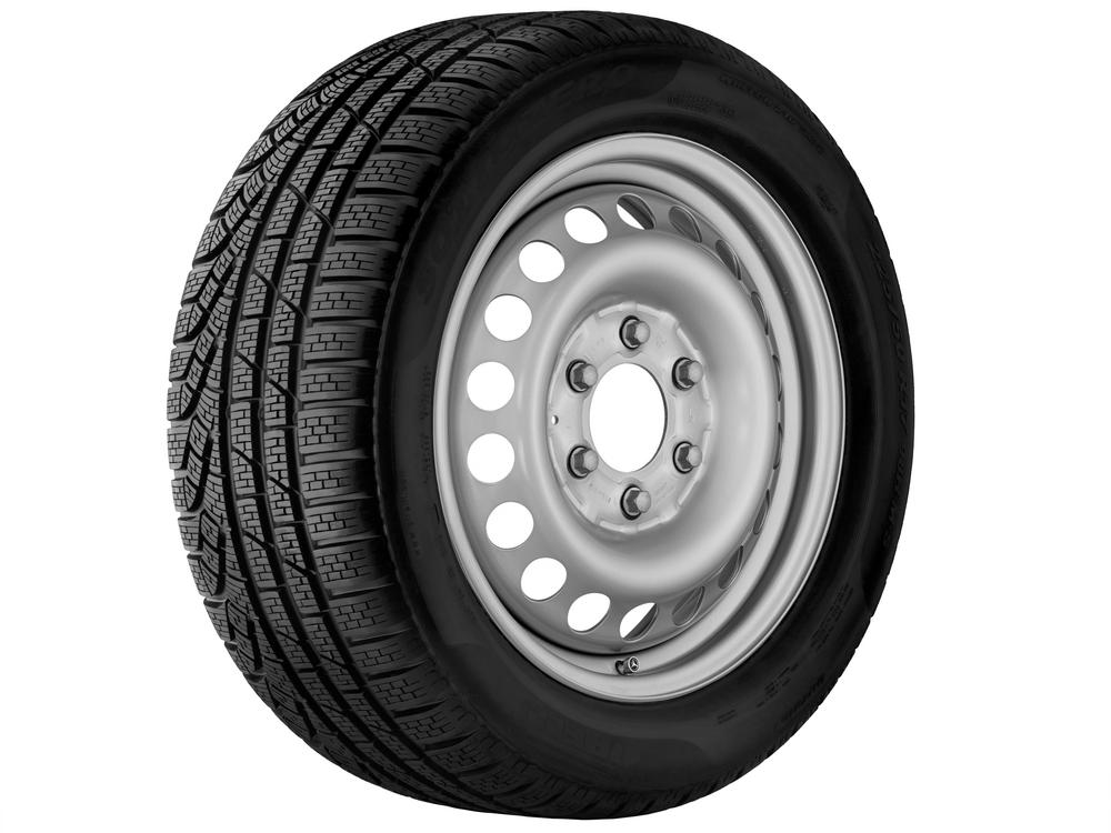 Ruota in acciaio argento, Continental, VanContact Winter, 235/65 R16 121/119R C, Winter, Q44016111047A