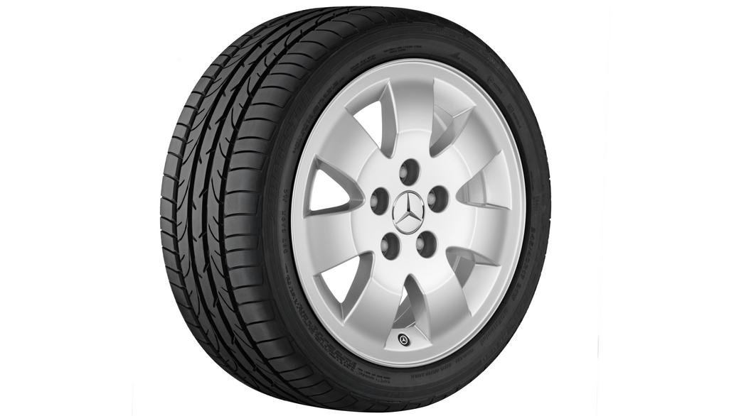 Cerchio a 7 razze, 38,1 cm (15 pollici), Citan/eCitan, 195/65 R15/, color argento, A4154010900