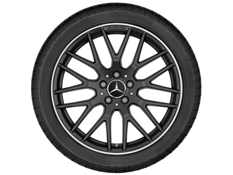 Cerchio forgiato AMG a razze incrociate, 48,3 cm (19 pollici), bordatura alta, Classe C, 265/35 R19/, nero opaco, SALEA20540118007X71