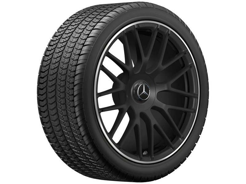 Cerchio forgiato AMG a razze incrociate, 48,3 cm (19 pollici), bordatura alta, Classe C, 265/35 R19/, nero opaco, SALEA20540118007X71