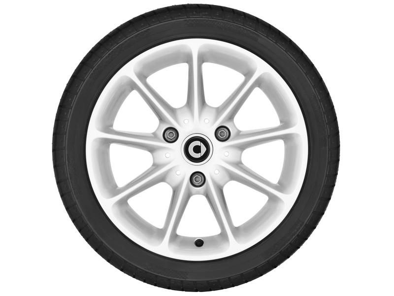 Cerchi in lega a 9 razze, Design 14, 38,1 cm (15 pollici), smart, 175/55 R15/, bianco, A4514010502CD5L