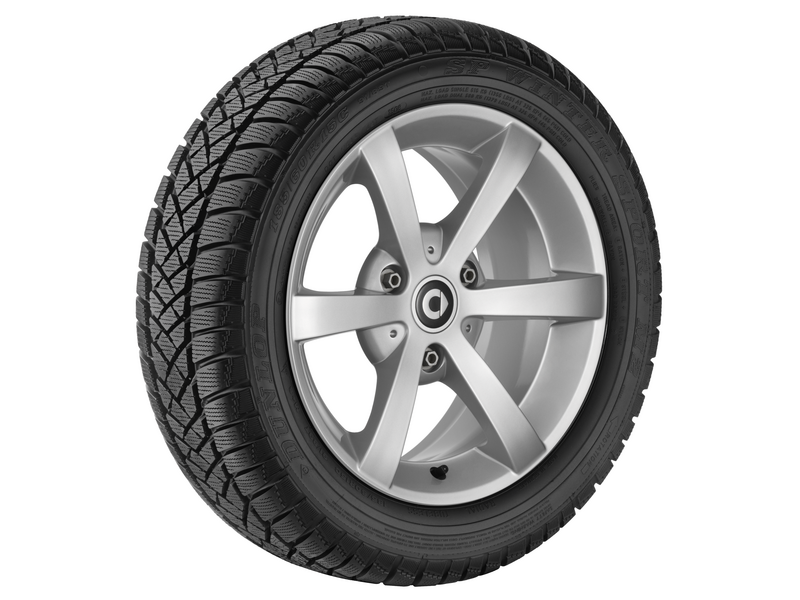 Cerchi in lega a 6 razze, Design 3, 38,1 cm (15 pollici), smart, 195/50 R15/, argento titanio, A4514010602CA4L