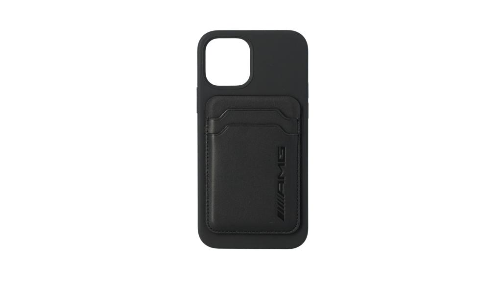 Custodia AMG per iPhone® 12 Pro/iPhone® 12, con scomparto per carte di credito, nero, B66959446