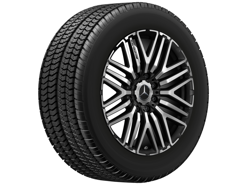 Cerchio forgiato AMG a razze incrociate, 55,9 cm (22 pollici), lucido, Classe G, 325/55 R22/, nero opaco, A46340140007X36