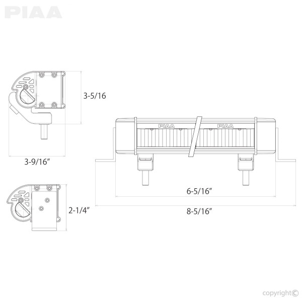 PIAA LED LightBar RF6 FloodFog, Sprinter / G-Class/Vito, D4x4-PIAABAR6YW.XYZ.1001