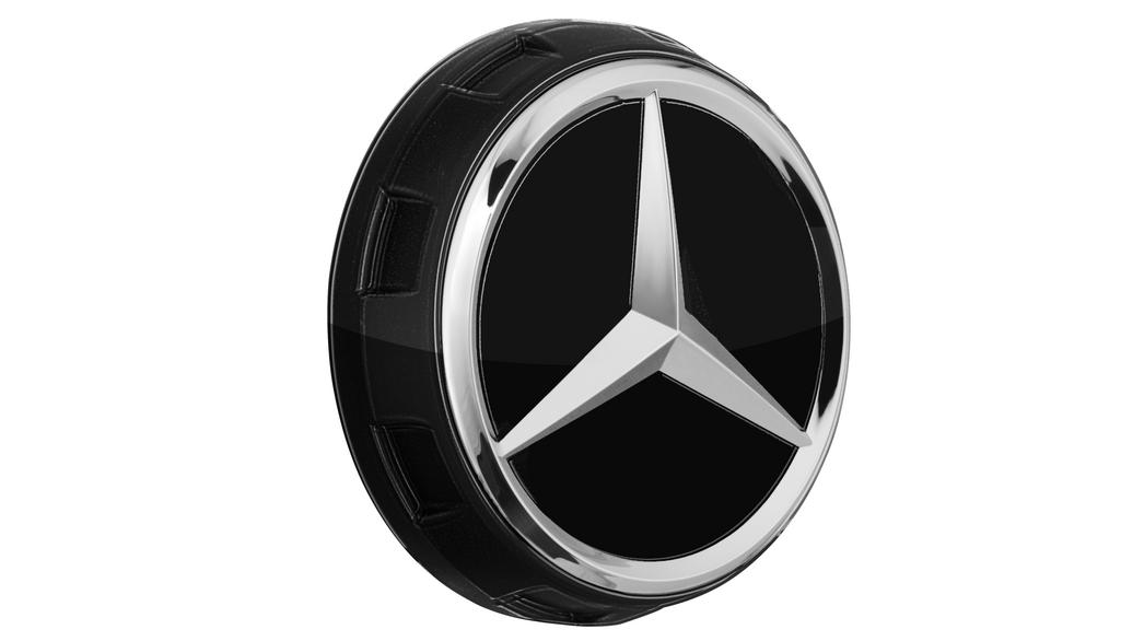 Coprimozzo AMG, con design a bloccaggio centrale, (inclusa Classe S/ GLC/ EQB), nero, A00040009009040