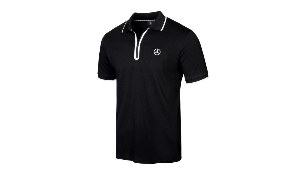 Polo da uomo, nero, B66958710