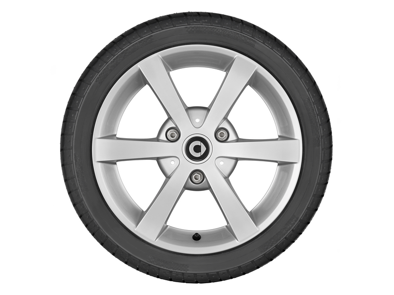 Cerchi in lega a 6 razze, Design 3, 38,1 cm (15 pollici), smart, 175/55 R15/, argento titanio, A4514010302CA4L