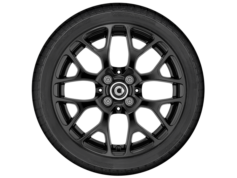 Cerchio in lega a 8 razze, 40,6 cm (16 pollici), smart, 185/50 R16/, nero, A4534010400