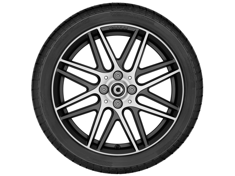 Cerchio in lega BRABUS Monoblock IX, 43,2 cm (17 pollici), lucido, smart, 205/40 R17/, grigio, A4534012701