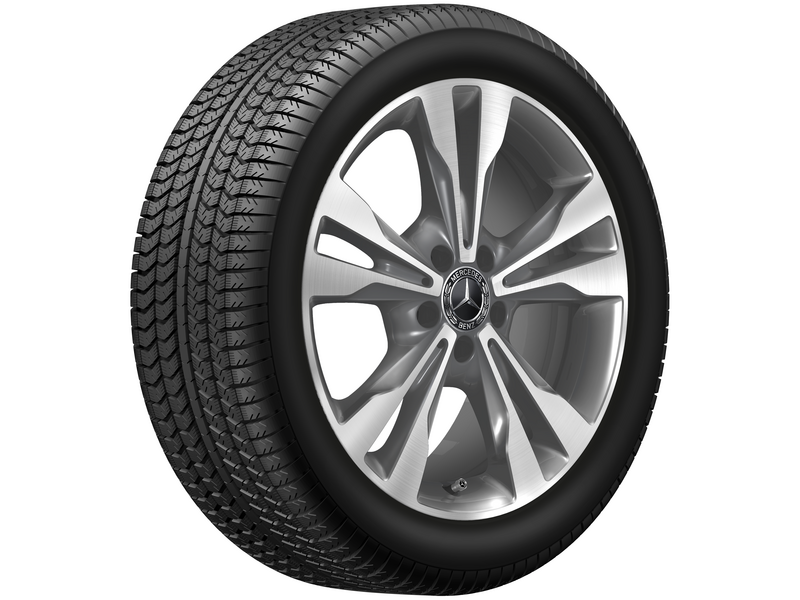 Cerchio a 5 doppie razze Tremolit metallizzato lucido, Michelin, Pilot Alpin PA4 MO, 245/45 R18 100V XL, Inverno, Q44019151020A