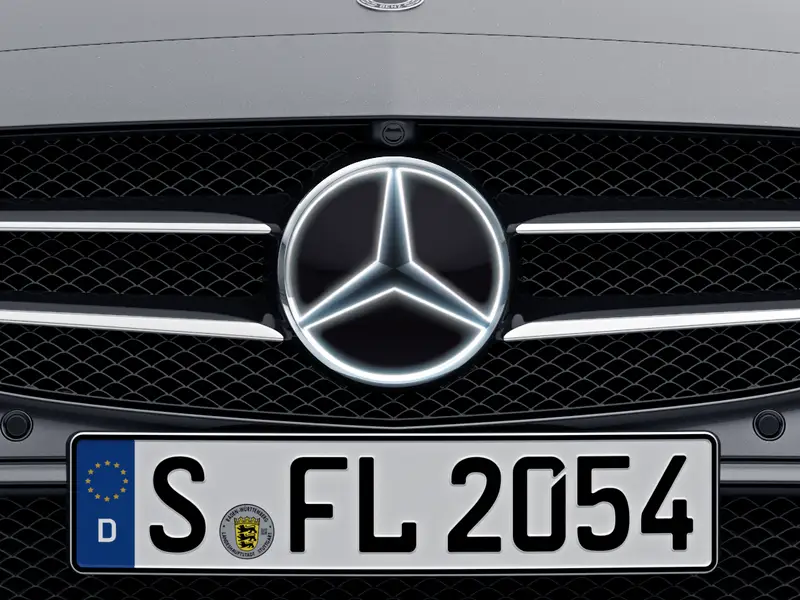 Stella Mercedes illuminata, elemento decorativo, GLB/ GLA/ Classe C, cromato, A2438100300