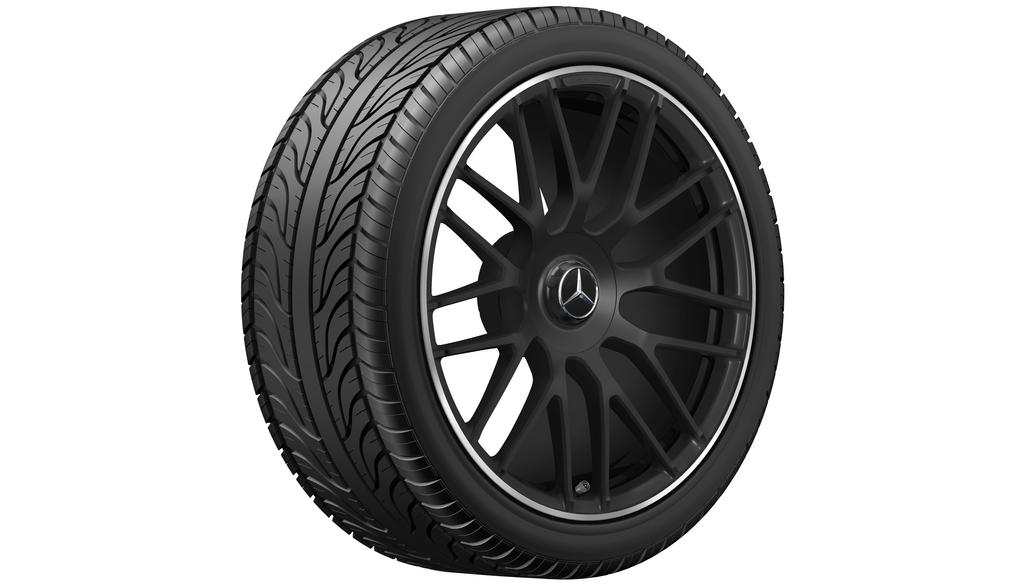 Cerchio forgiato AMG a razze incrociate, 48,3 cm (19 pollici), bordatura alta, Classe C, 265/35 R19/, nero opaco, SALEA20540118007X71