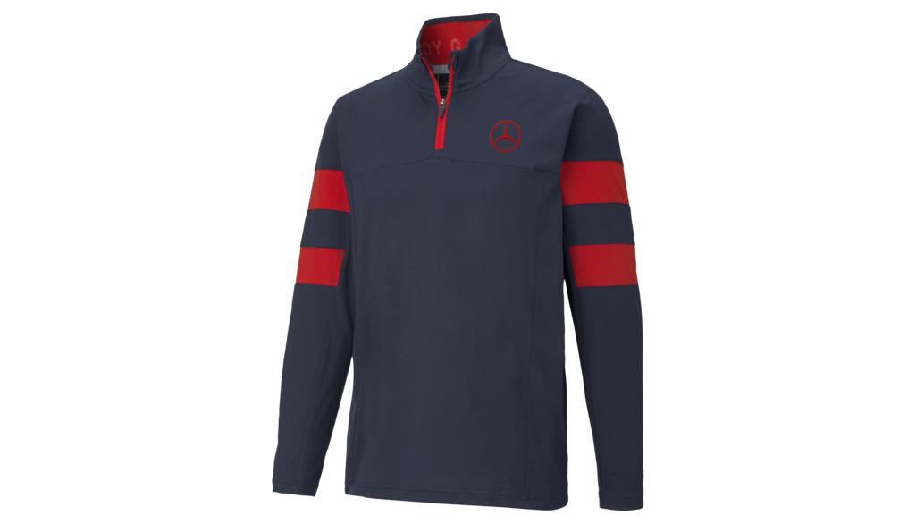 Maglia da golf da uomo, navy / rosso, B66450437