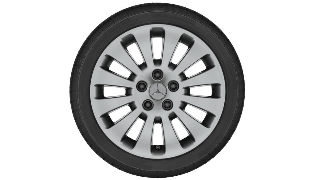 Cerchio a 12 razze, 40,6 cm (16 pollici), Citan/eCitan, 205/55 R16/, colore argento, A4154011000