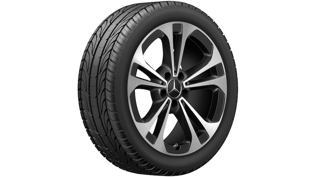 Cerchio a 5 doppie razze, nero lucido, Goodyear, UltraGrip Performance G1 MO, 225/45 R18 95H XL, invernale, Q44014141056A