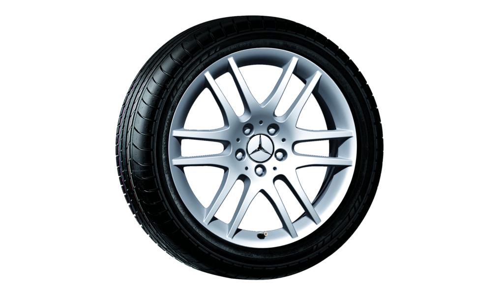 Cerchio a 6 doppie razze, 45,7 cm (18 pollici), SLK-SLC, 245/35 R18/, argento titanio, B66474384