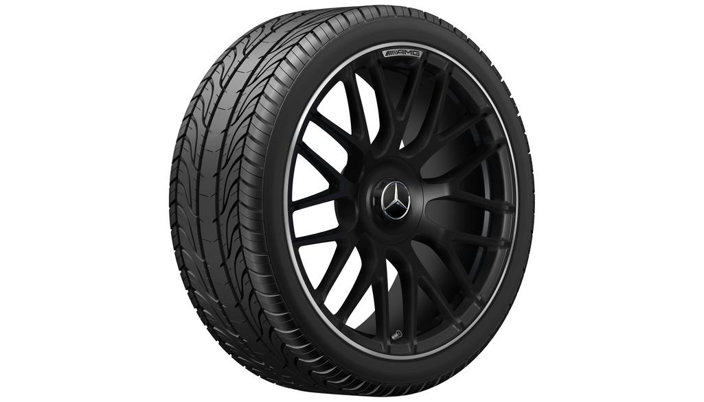 Cerchio forgiato AMG a razze incrociate, 48,3 cm (19 pollici), bordatura alta, Classe C, 245/35 R19/, nero opaco, A20540117007X71