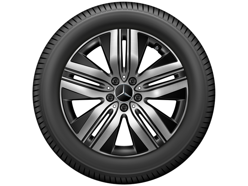 Cerchio a 5 doppie razze, Aero, 45,7 cm (18 pollici), lucido, EQB/ EQA, 235/55 R18/, nero, A24340114007X23