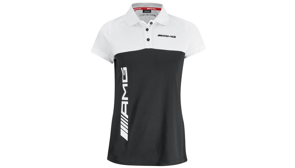 Polo AMG da donna, nero / bianco, B66959424