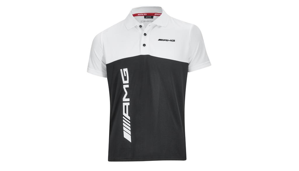 Polo AMG da uomo, bianco / nero, B66959430