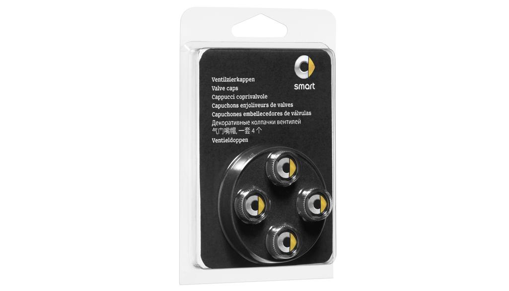 Tappo coprivalvola, set, 4 pezzi, smart, smart, cromato, B66472003