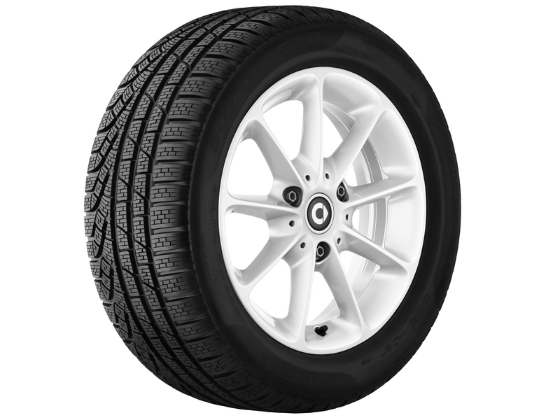 Cerchi in lega a 9 razze, Design 14, 38,1 cm (15 pollici), smart, 155/60 R15/, bianco, A4514010202CD5L