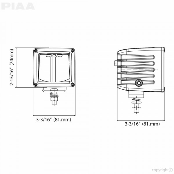 PIAA LED CUBE RF3 Driving, Sprinter/ Classe G/Vito, D4x4-PIAACUBEDR.XYZ.1000