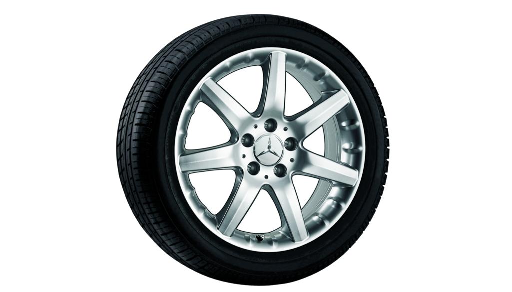 Cerchio a 7 razze, Alshain, 43,2 cm (17 pollici), (CLC/ SLK-SLC/ Classe E tra gli altri), 225/45 R17/, argento sterling, B66471511