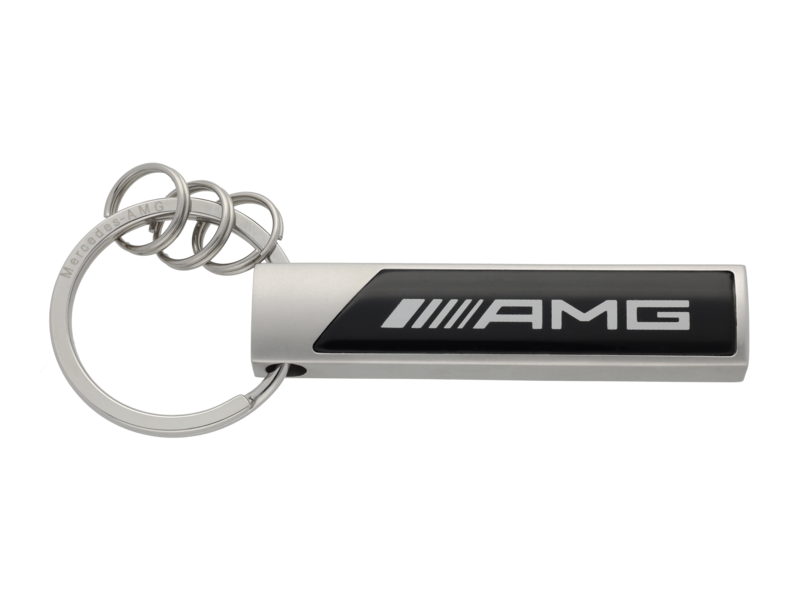 Portachiavi AMG, logo, bianco / argento / nero, B66959361