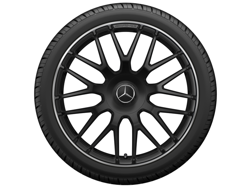 Cerchio forgiato AMG a razze incrociate, 48,3 cm (19 pollici), bordatura alta, Classe C, 245/35 R19/, nero opaco, A20540117007X71