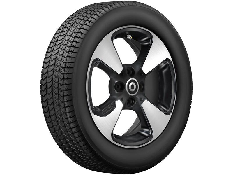 Cerchio in lega a 4 razze, 38,1 cm (15 pollici), lucido, smart, 185/60 R15/, nero, A4534015801