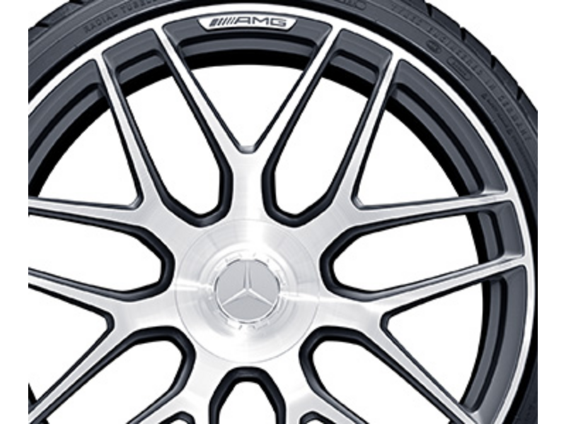 Cerchio forgiato AMG a razze incrociate, 53,3 cm (21 pollici), lucido, AMG GT, 315/30 R21/, grigio titanio, A29040109007X21