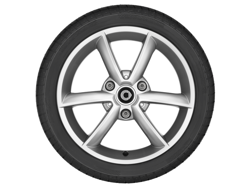 Cerchi in lega a 3 razze, Design 8, 38,1 cm (15 pollici), smart, 195/50 R15/, argento titanio, A4514013202CA4L