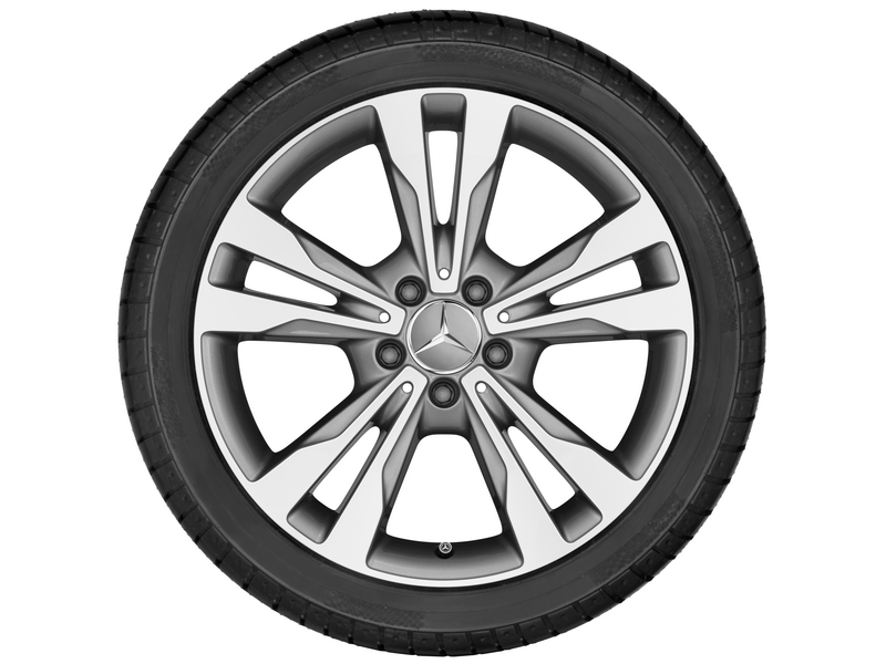 Cerchio a 5 doppie razze grigio Himalaya tornito lucido, Pirelli, W SottoZero 3 MOE, 225/45 R18 95H XL, Inverno, Q440541710680G22020