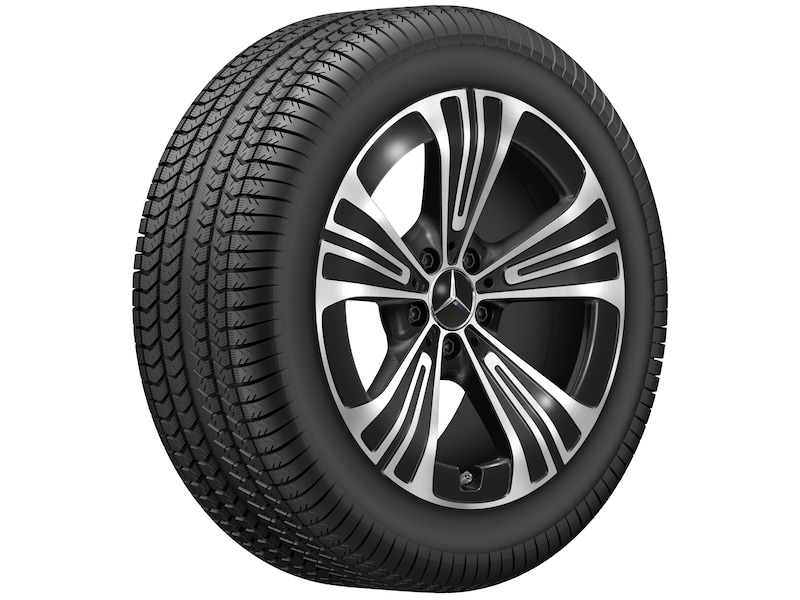 Cerchio a 5 razze nero laccato lucido, Pirelli, Cinturato Winter 2 MO, 225/55 R18 102H XL, Winter, Q440141716050G2