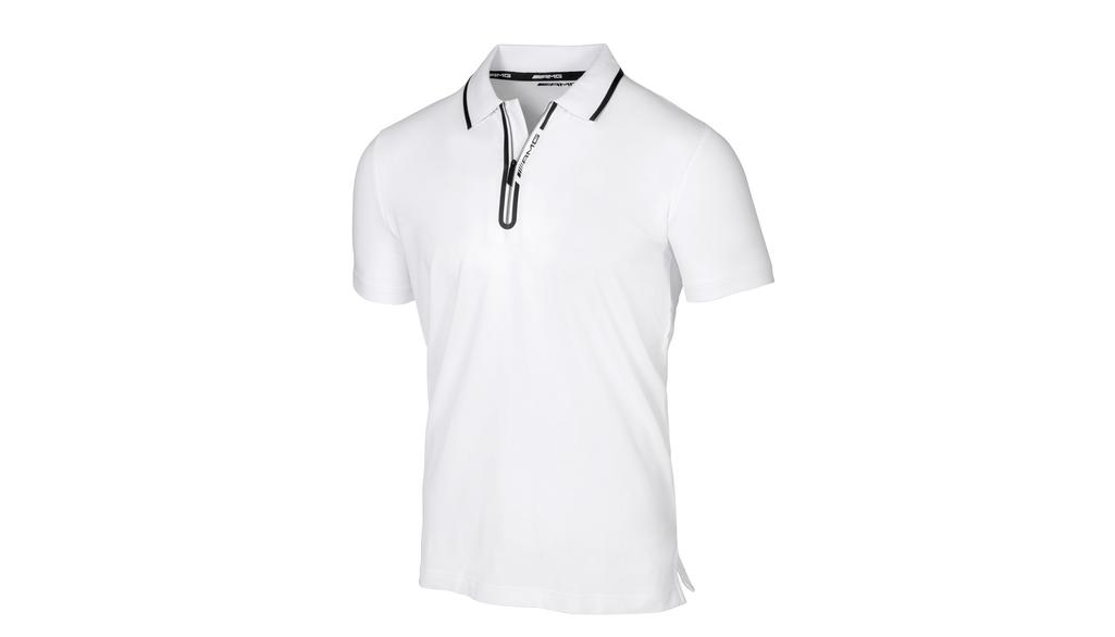 Polo AMG da uomo, bianco / nero, B66958679