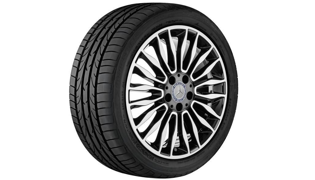 Cerchio a 10 doppie razze, 45,7 cm (18 pollici), lucido, Classe E, 245/40 R18/, nero, A21240101007X23