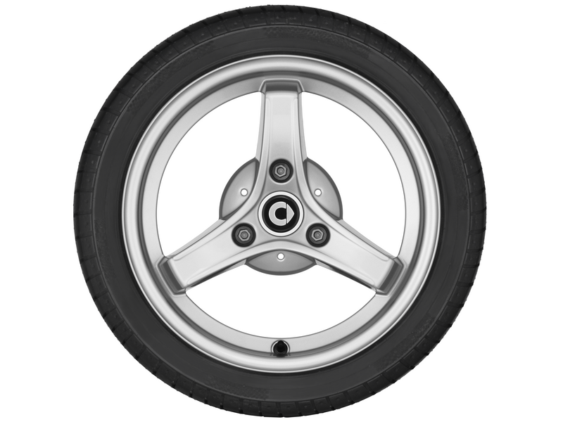 Cerchi in lega a 3 razze, 38,1 cm (15 pollici), smart, 175/55 R15/, argento vanadio, A45140149027X45