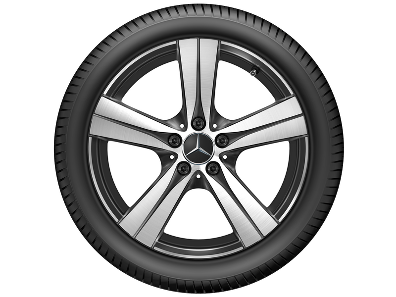 Cerchio a 5 razze, nero lucido, Pirelli, Cinturato P7 C2 MOE, 245/40 R18 97Y XL, estivo, Q440641710370