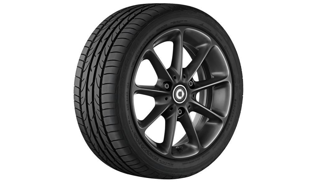 Cerchi in lega a 9 razze, 38,1 cm (15 pollici), smart, 155/60 R15/, grigio Himalaya, A45140102027756