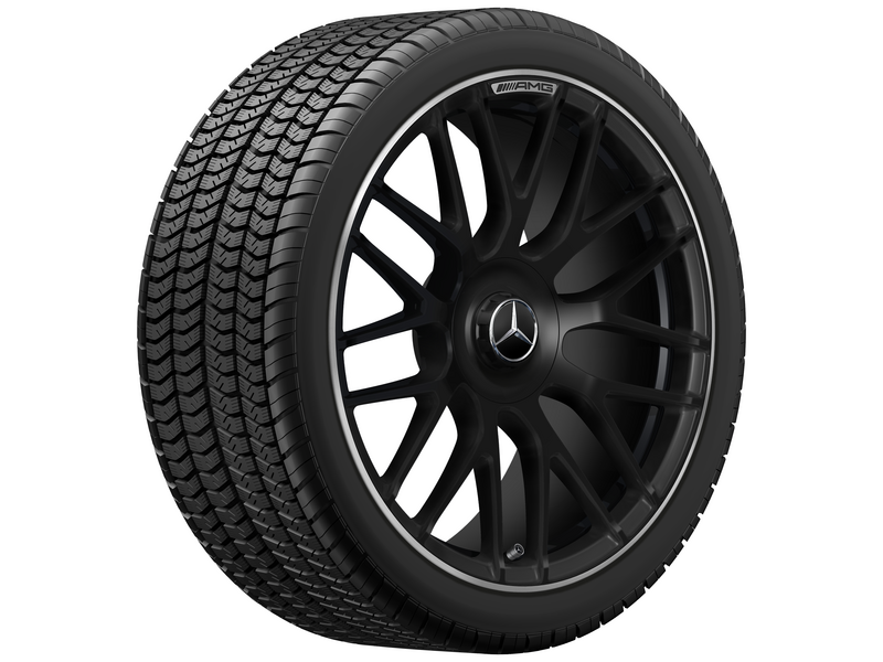 Cerchio forgiato AMG a razze incrociate, 48,3 cm (19 pollici), bordatura alta, Classe C, 245/35 R19/, nero opaco, A20540117007X71