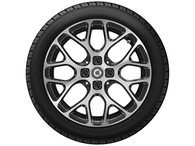 Cerchio in lega a 10 razze, 40,6 cm (16 pollici), lucido, smart, 185/50 R16/, nero, A4534016601